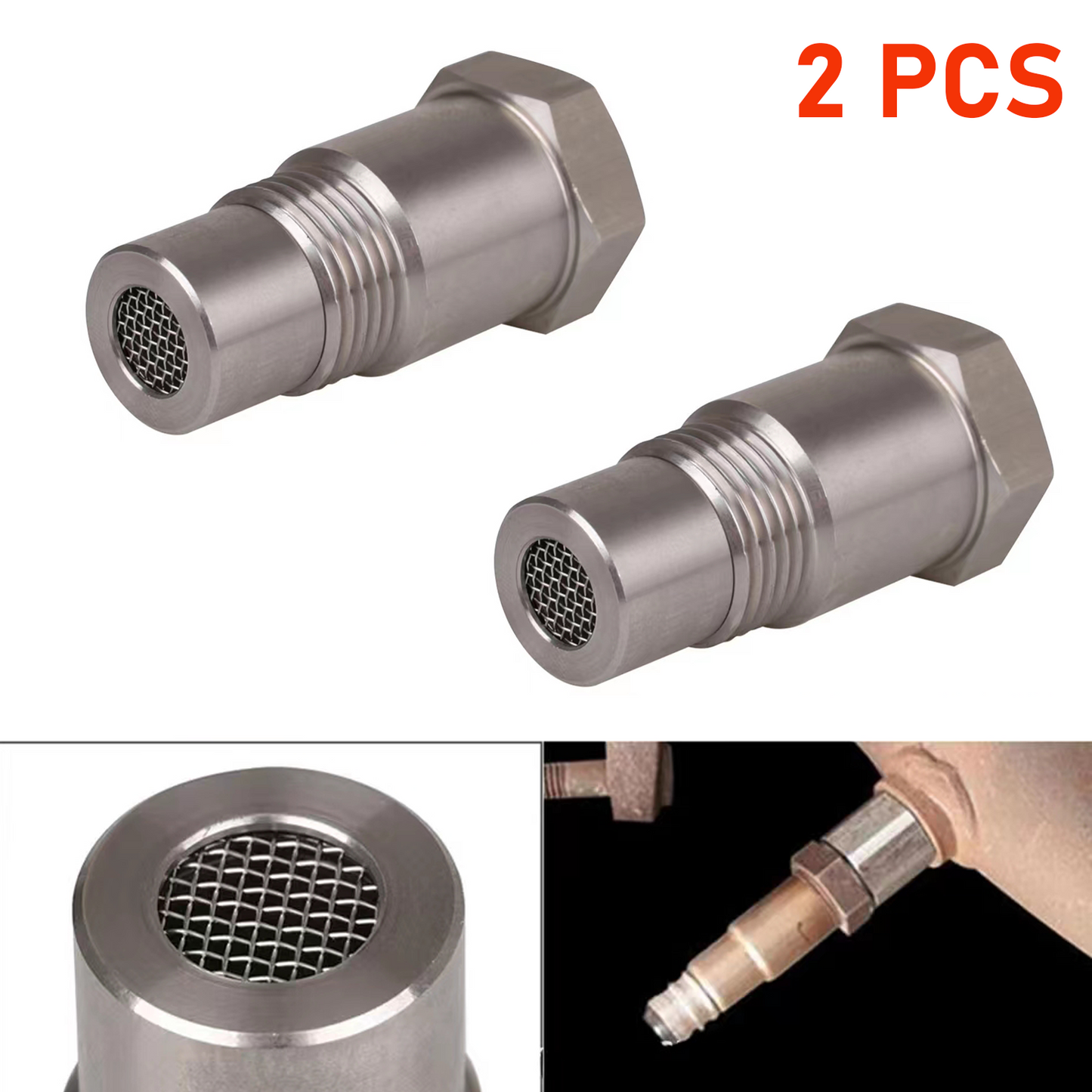 Cilifer® Extension Filter Oxygen O2 Sensor Connector Extender Spacer Internal Thread M18*1.5 Stainless Steel Adapter Auto Parts