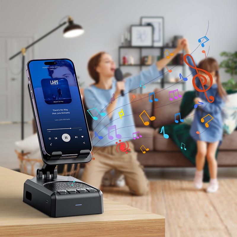 Wireless Speaker Cellphone Stand withRemote Control for  Scrolling,📲🤳🏻Cilifer®Rechargeable Portable Mobile Tablet Stand, Giftsfor Family Friends SmartphoneMount, BacktoSchool 🔥02