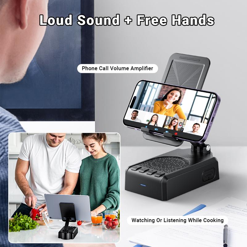 Wireless Speaker Cellphone Stand withRemote Control for  Scrolling,📲🤳🏻Cilifer®Rechargeable Portable Mobile Tablet Stand, Giftsfor Family Friends SmartphoneMount, BacktoSchool 🔥02