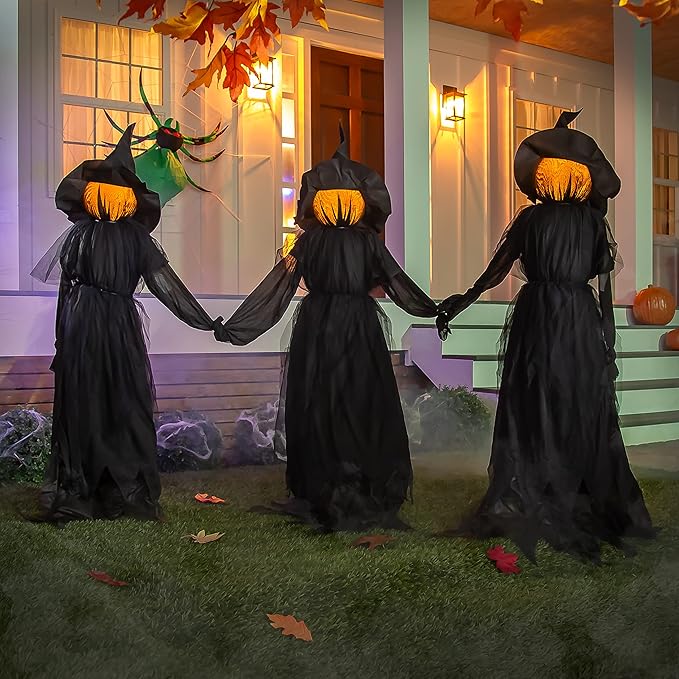 ⚡This Week's Special Price $29.99🎃2025 Halloween Sale 🧙♀️Billhol® Lighted Halloween Witch Stakes🪄01