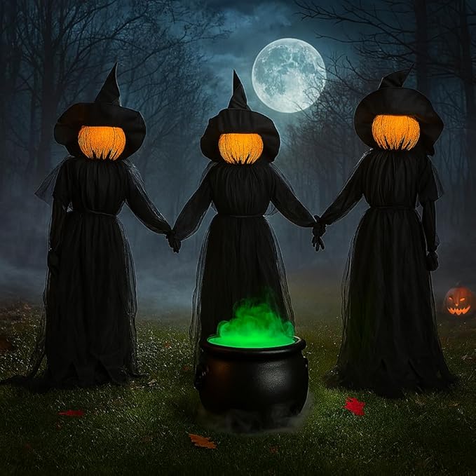 ⚡This Week's Special Price $29.99🎃2025 Halloween Sale 🧙♀️Billhol® Lighted Halloween Witch Stakes🪄01