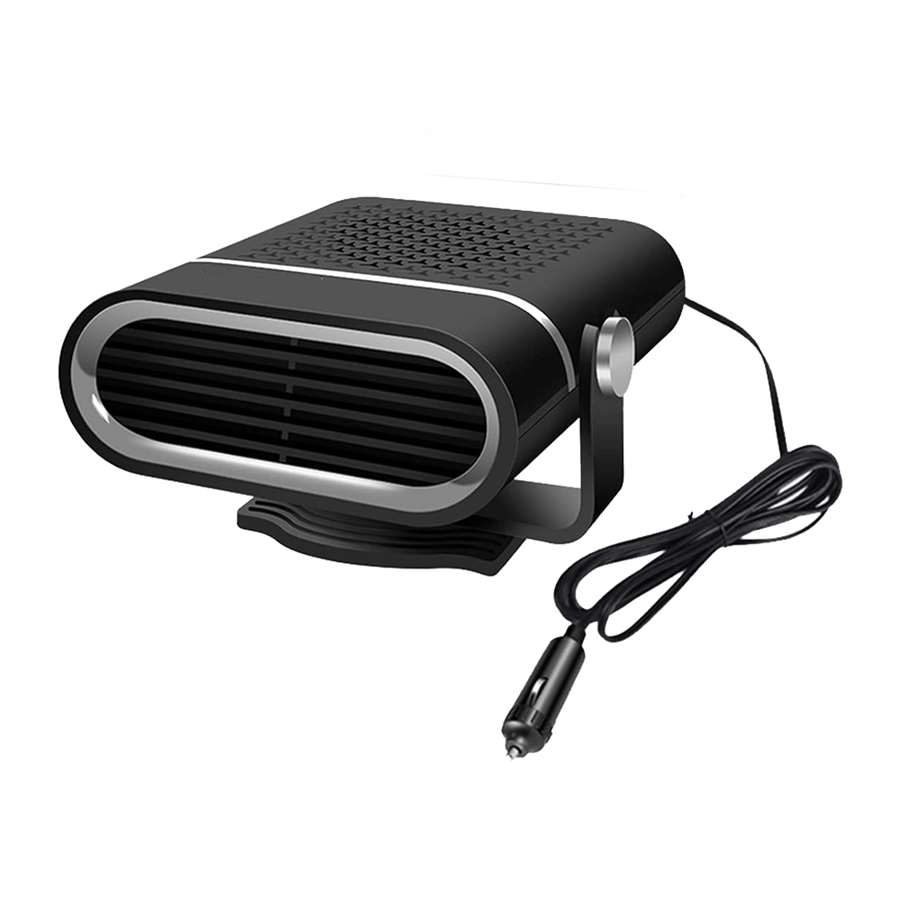 Car Heater, 24V Portable Windshield Defogger and Defroster, 2 in1 Fast Car Heater Defroster, Automobile Windscreen Fan with Suction Holder, White