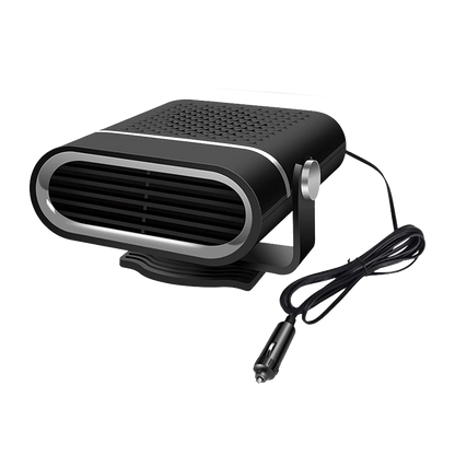 Car Heater, 24V Portable Windshield Defogger and Defroster, 2 in1 Fast Car Heater Defroster, Automobile Windscreen Fan with Suction Holder, White