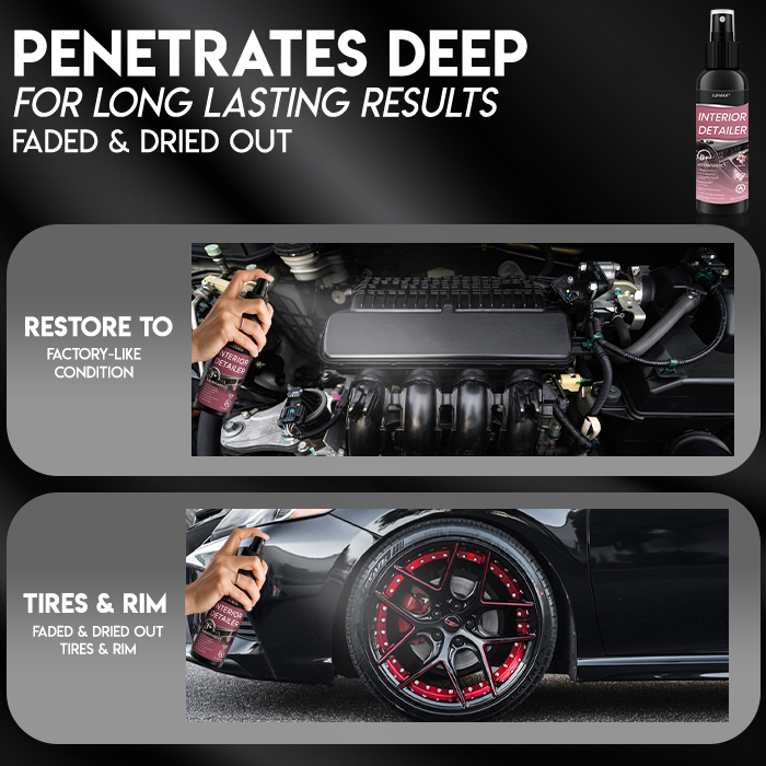 Luhaka® Car Interior Detailer and Protectant 🌟01🌟Ultimate Protection for Vinyl. Rubber. and Plastic Surfaces