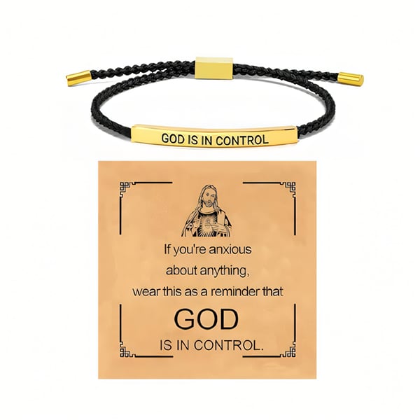 CZTICLE® ✝️Inspire Bracelet GOD IS IN CONTROL/W.W.J.D - Elegant Design with Unique Patterns and Letters D02