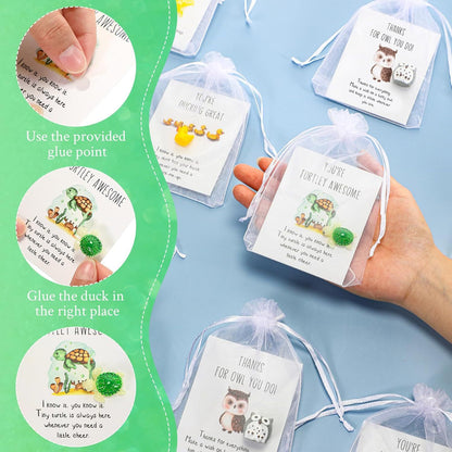 CZTICLE® The Encouragement Squad Charm Card 🌟You're Ducking Great!! 🐥 (5 Charm Cards/Set) 🐳03