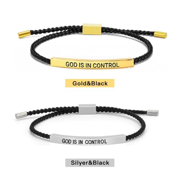 CZTICLE® ✝️Inspire Bracelet GOD IS IN CONTROL/W.W.J.D - Elegant Design with Unique Patterns and Letters D02