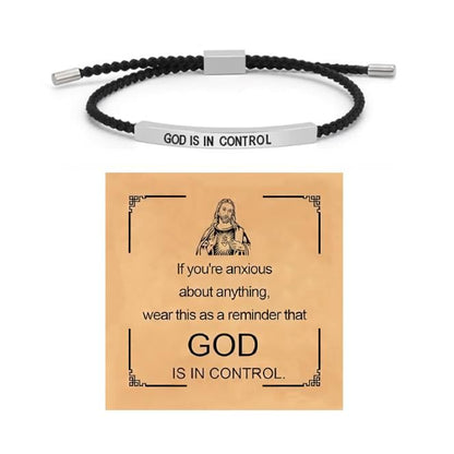 CZTICLE® ✝️Inspire Bracelet GOD IS IN CONTROL/W.W.J.D - Elegant Design with Unique Patterns and Letters D02