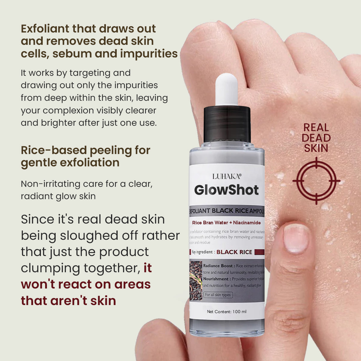 Luhaka® GlowShot Exfoliant Rice Ampoule