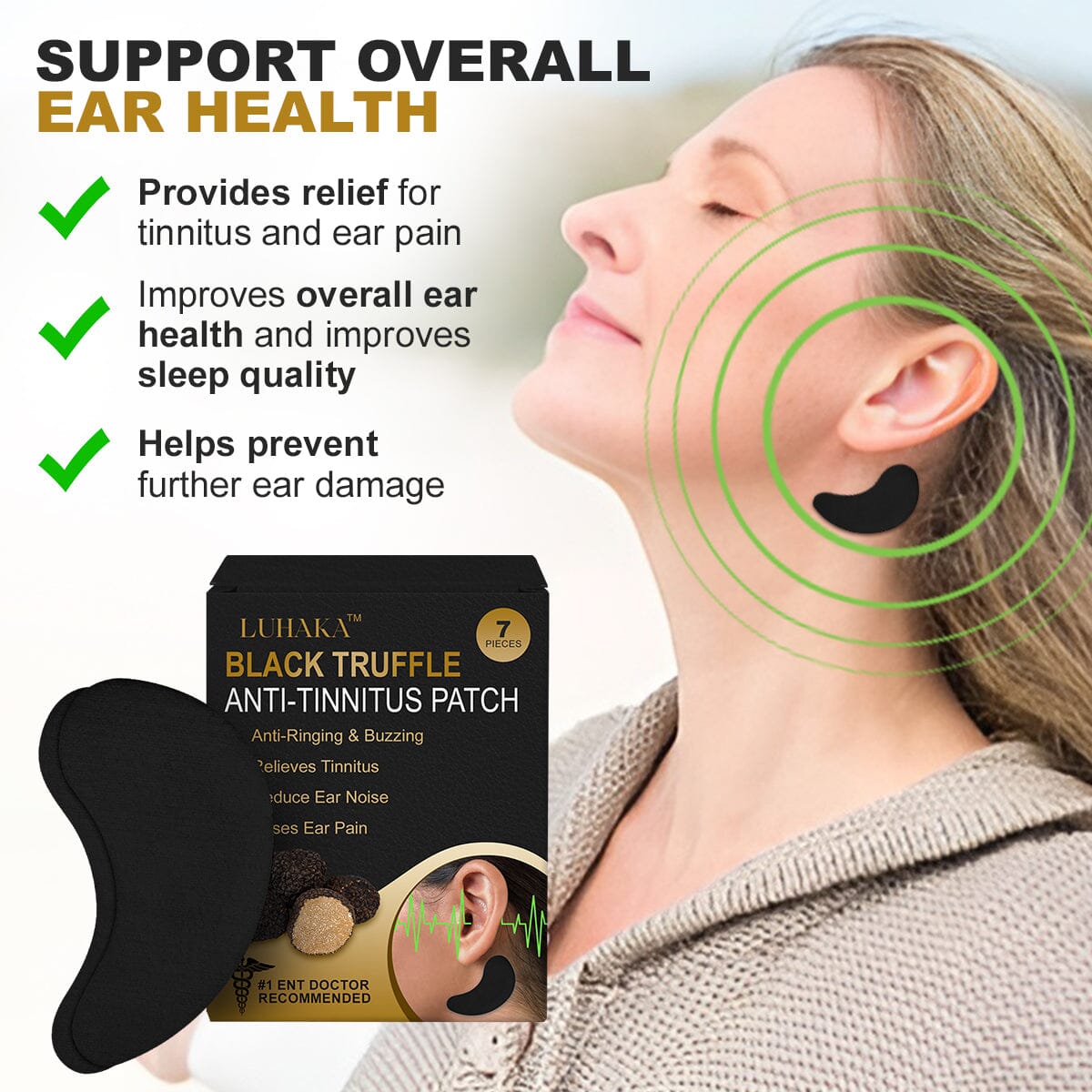 Luhaka™ Black Truffle  Anti-Tinnitus Patch*